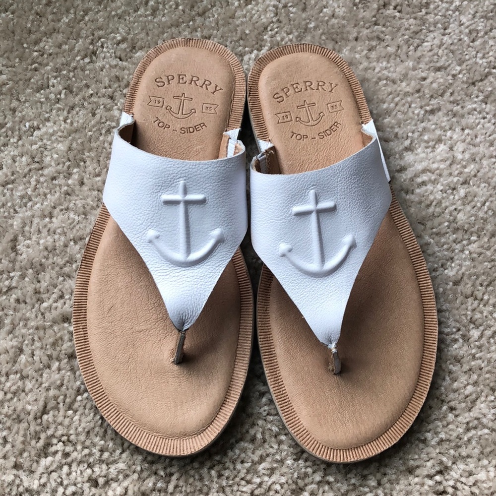 Sperry Womens Sea Port Thong leather sandal 7.5 - Picture 1 of 6